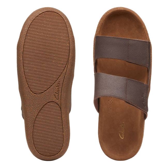 Men's Clarks Pilton Strap Sandals Brown | CLK036WLA