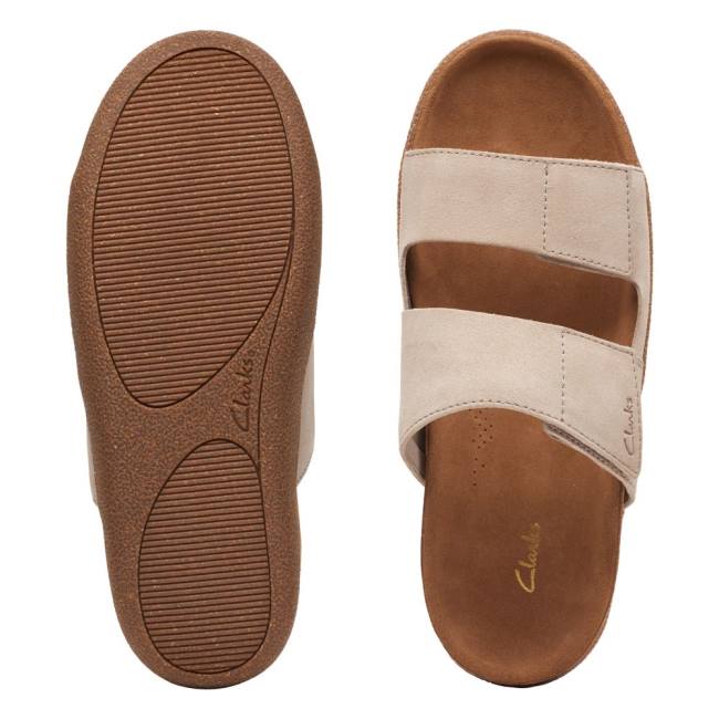 Men's Clarks Pilton Strap Sandals Khaki | CLK769JCN