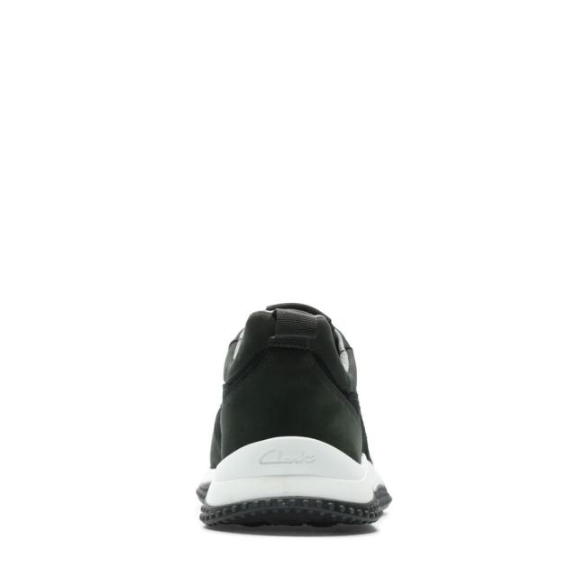 Men's Clarks Puxton Run Sneakers Black | CLK986SBN