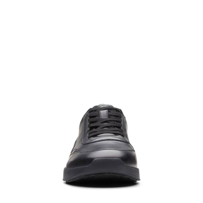 Men's Clarks Race Lite Lace Sneakers Black | CLK731DPA