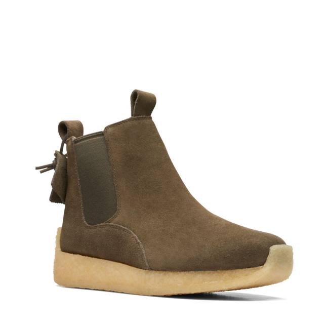 Men's Clarks Radlett Chelsea Boots Green | CLK340ZRV