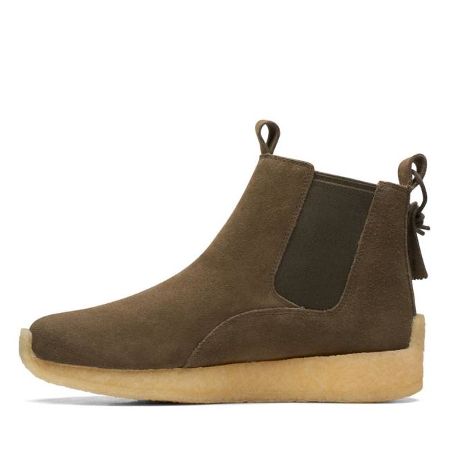 Men's Clarks Radlett Chelsea Boots Green | CLK340ZRV