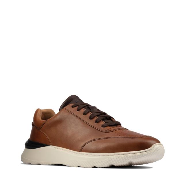 Men's Clarks Sprint Lite Lace Sneakers Brown | CLK421GMQ