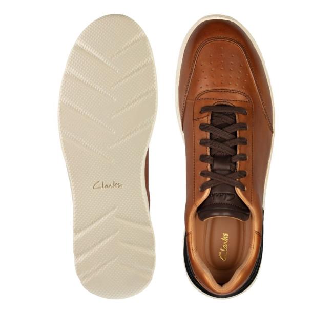 Men's Clarks Sprint Lite Lace Sneakers Brown | CLK421GMQ