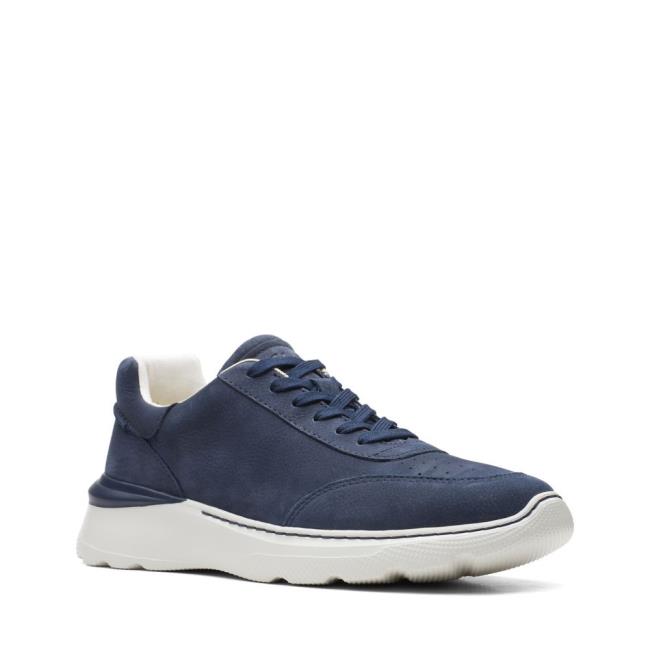 Men's Clarks Sprint Lite Lace Sneakers Navy | CLK893MVF