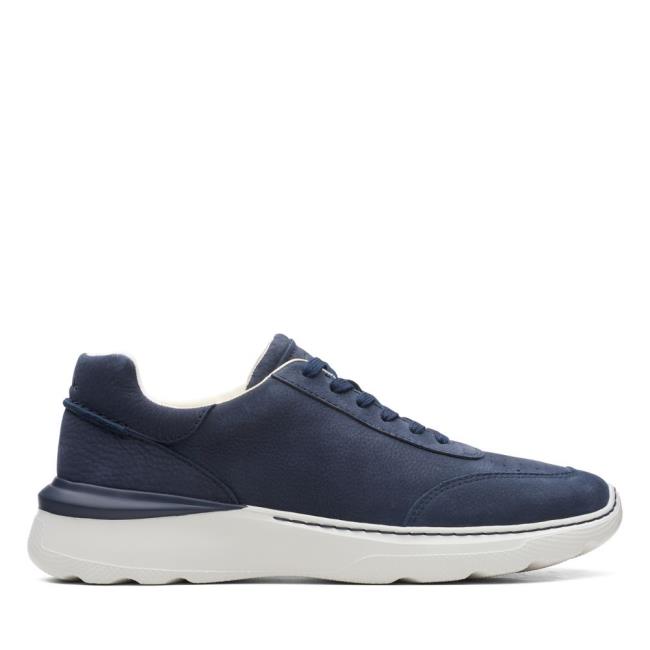 Men\'s Clarks Sprint Lite Lace Sneakers Navy | CLK893MVF