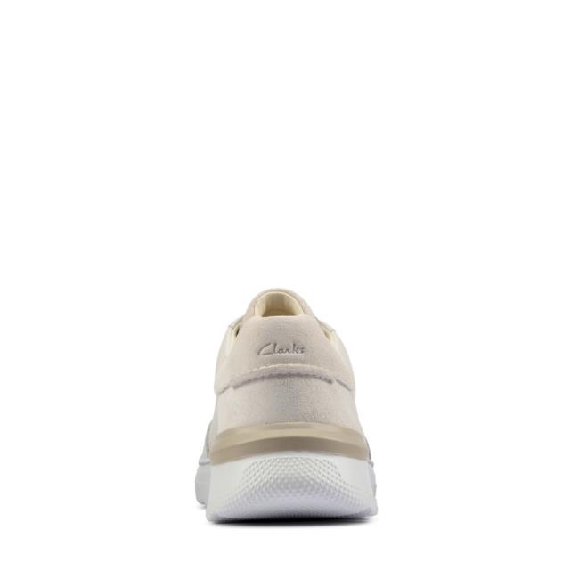 Men's Clarks Sprint Lite Lace Sneakers White | CLK802UAS