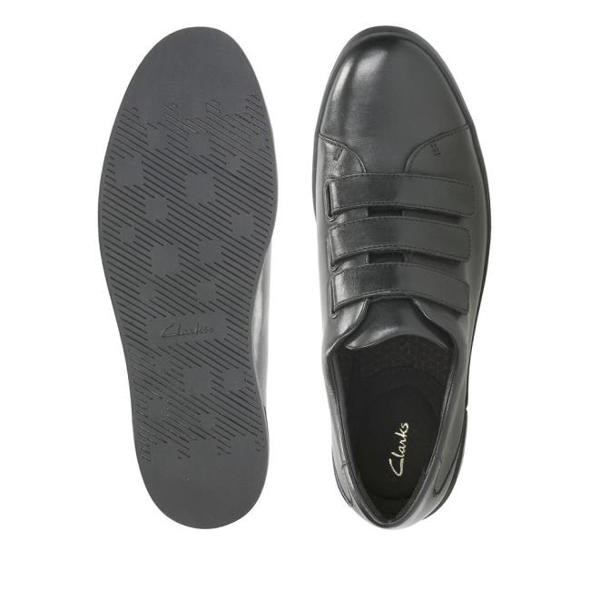 Men's Clarks Stanway Flow Sneakers Black | CLK426SCX