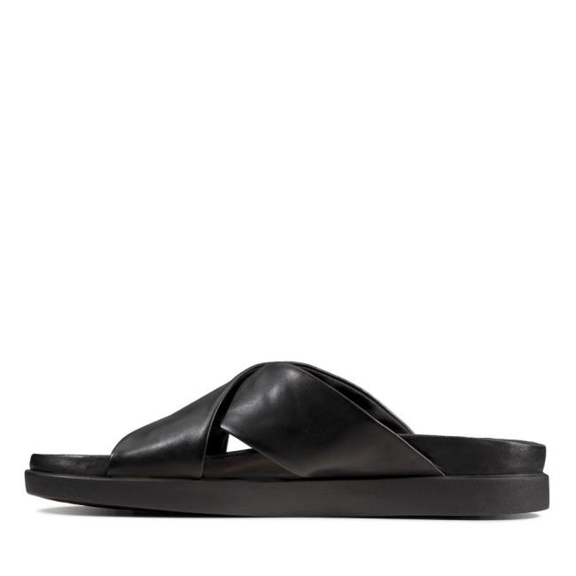 Men's Clarks Sunder Cross Sandals Black | CLK643MZA