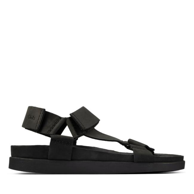 Men\'s Clarks Sunder Range Sandals Black | CLK619JWB