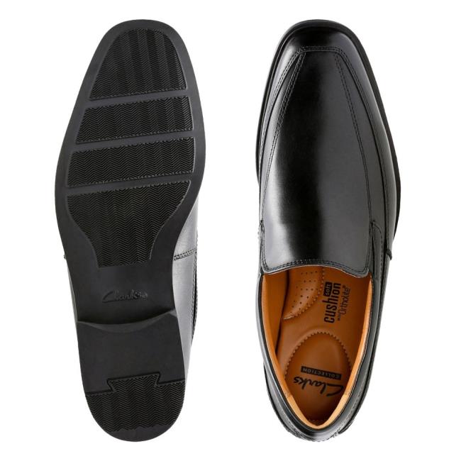 Men's Clarks Tilden Free Loafers Black | CLK295YGB