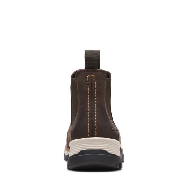 Men's Clarks Topton Chelsea Chelsea Boots Dark Brown | CLK853HLQ