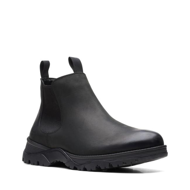 Men's Clarks Topton Chelsea Chelsea Boots Black | CLK894HLQ