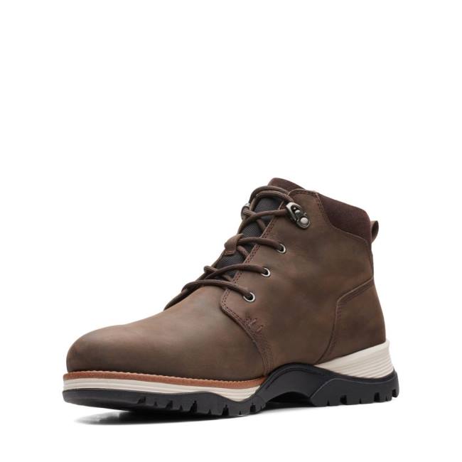 Men's Clarks Topton Mid GORE-TEX Ankle Boots Dark Brown | CLK046NGO