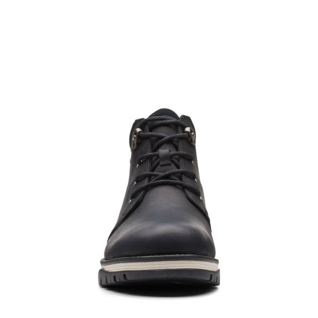 Men's Clarks Topton Mid GORE-TEX Ankle Boots Black | CLK162QAE