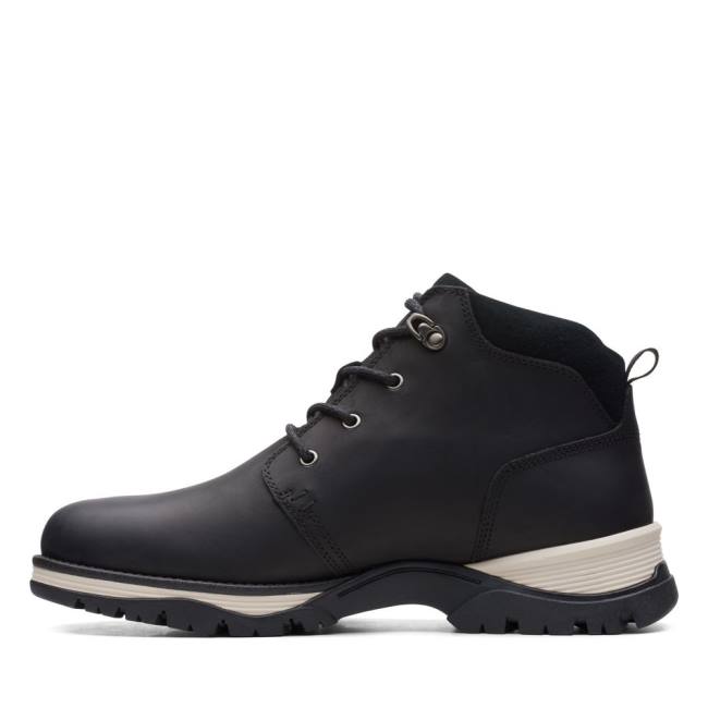 Men's Clarks Topton Mid GORE-TEX Ankle Boots Black | CLK162QAE