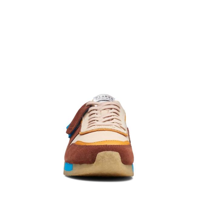 Men's Clarks Tor Run Sneakers Khaki | CLK796YUS