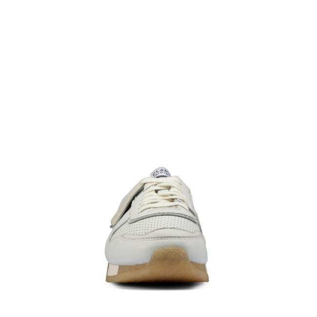 Men's Clarks Tor Run Sneakers White | CLK916REB