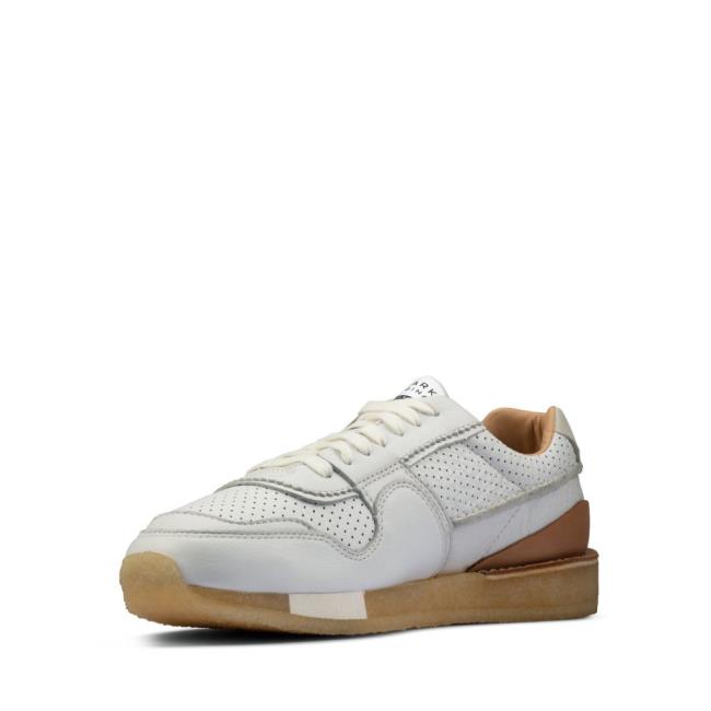 Men's Clarks Tor Run Sneakers White | CLK916REB