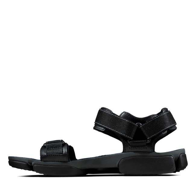 Men's Clarks Tri Cove Trail Sandals Black | CLK461BGL