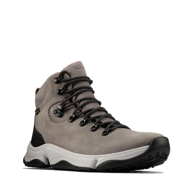 Men's Clarks Tri Path Hi GORE-TEX Sneakers Grey | CLK573UXN