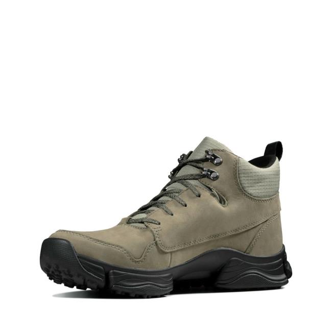 Men's Clarks Tri Path Hike Sneakers Olive | CLK840PAQ