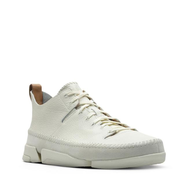 Men's Clarks Trigenic Flex Sneakers White | CLK431MIO