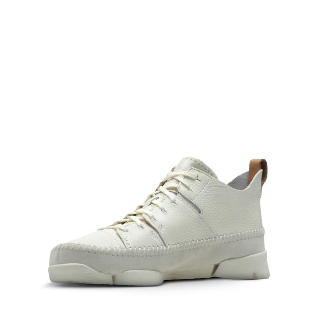 Men's Clarks Trigenic Flex Sneakers White | CLK431MIO