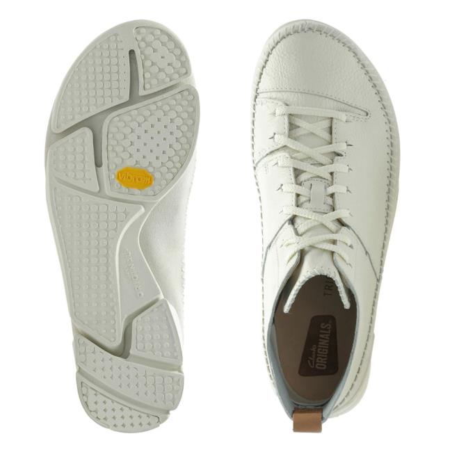 Men's Clarks Trigenic Flex Sneakers White | CLK431MIO