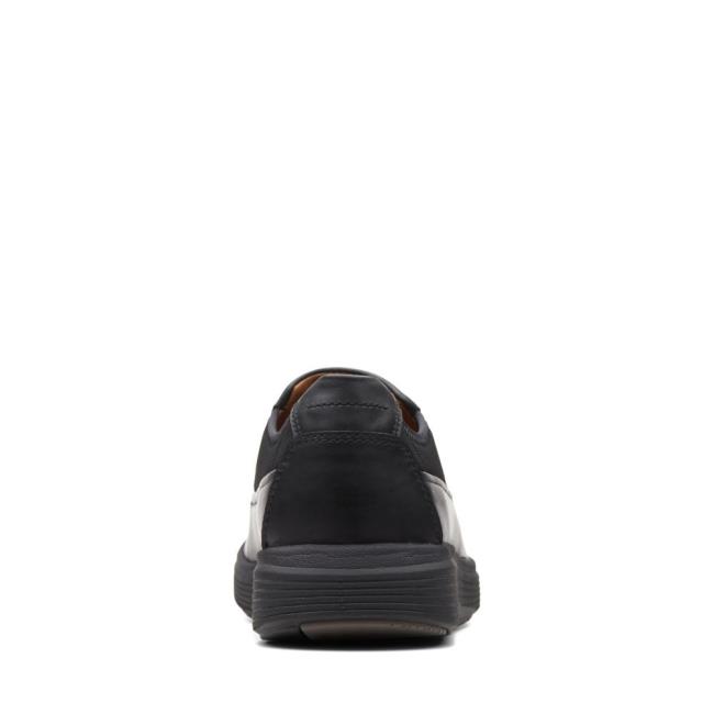 Men's Clarks Un Abode Go Black Shoes Black | CLK572XIH