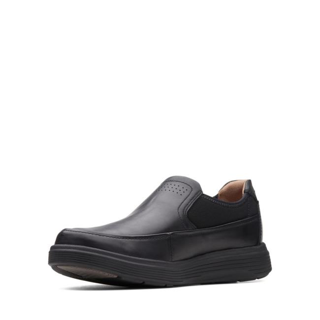 Men's Clarks Un Abode Go Loafers Black | CLK137RHU