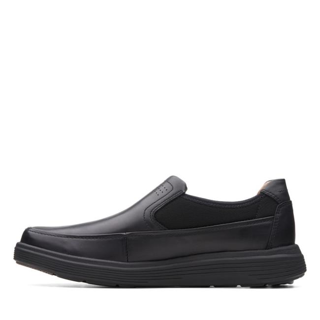 Men's Clarks Un Abode Go Loafers Black | CLK137RHU