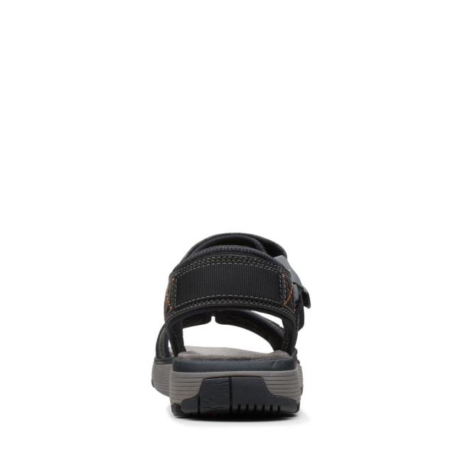 Men's Clarks Un Trek Part Sandals Black | CLK279ALM