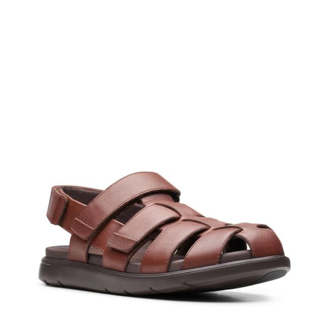 Men's Clarks Unwilmore Ray Sandals Brown | CLK945RWZ