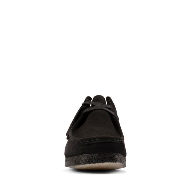 Men's Clarks Wallabee Black Shoes Black | CLK459YDI