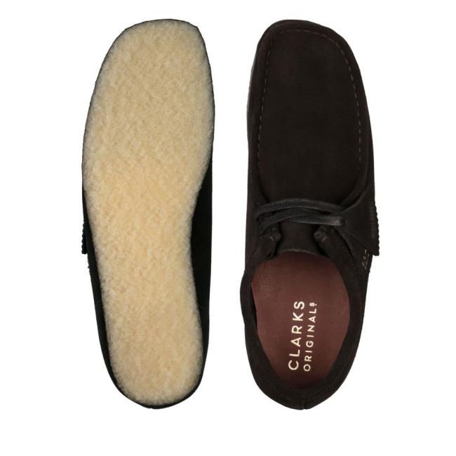 Men's Clarks Wallabee Black Shoes Black | CLK459YDI