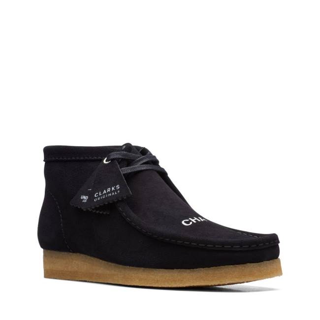 Men's Clarks Wallabee Casual Boots Black | CLK914WLI