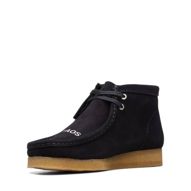 Men's Clarks Wallabee Casual Boots Black | CLK914WLI