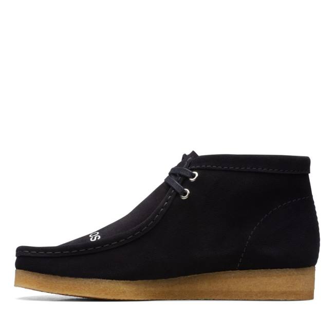 Men's Clarks Wallabee Casual Boots Black | CLK914WLI