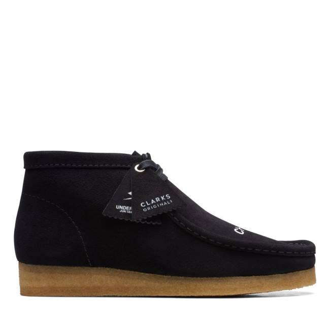 Men\'s Clarks Wallabee Casual Boots Black | CLK914WLI