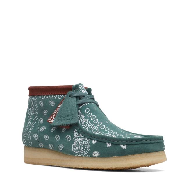 Men's Clarks Wallabee Casual Boots Green | CLK205VXO