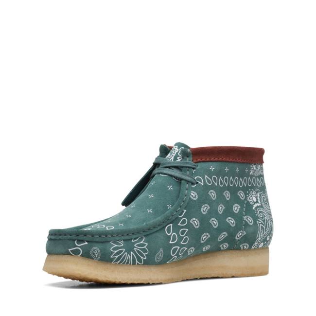 Men's Clarks Wallabee Casual Boots Green | CLK205VXO