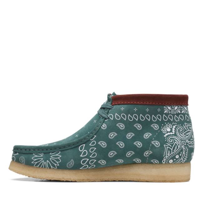 Men's Clarks Wallabee Casual Boots Green | CLK205VXO