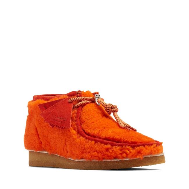 Men's Clarks Wallabee Casual Boots Orange | CLK498XOQ