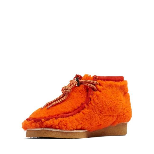 Men's Clarks Wallabee Casual Boots Orange | CLK498XOQ