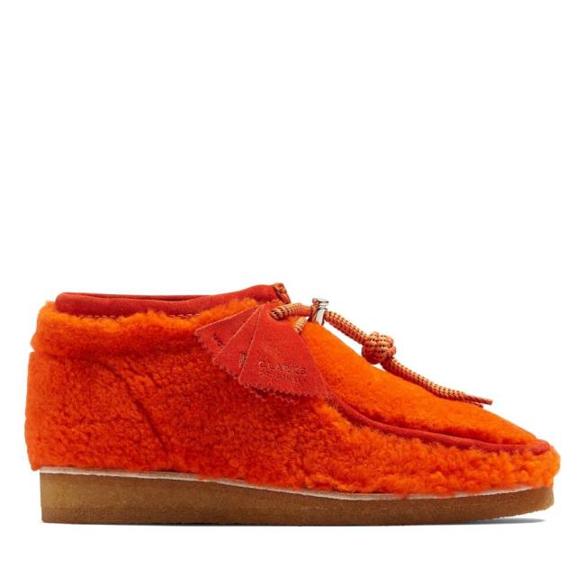 Men\'s Clarks Wallabee Casual Boots Orange | CLK498XOQ