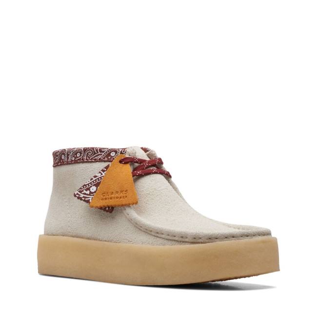 Men's Clarks Wallabee Cup Casual Boots White | CLK590RAD