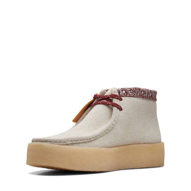 Men's Clarks Wallabee Cup Casual Boots White | CLK590RAD