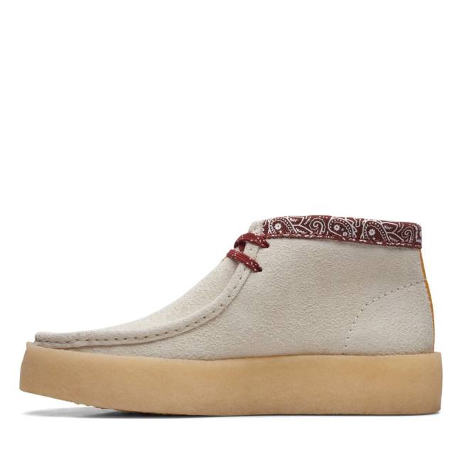 Men's Clarks Wallabee Cup Casual Boots White | CLK590RAD