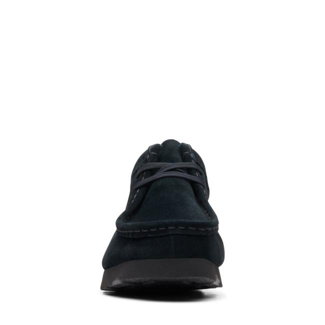 Men's Clarks Wallabee GORE-TEX Black Shoes Black | CLK128GRQ